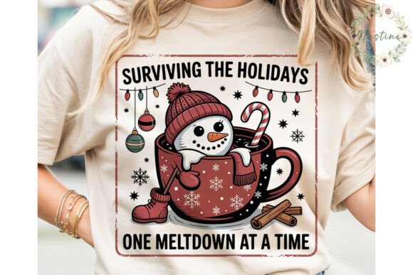 Melting Snowman Christmas PNG Clipart & Illustrations