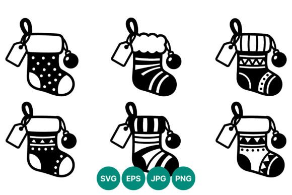 Review: Christmas Stockings Line Art Set Illustrations