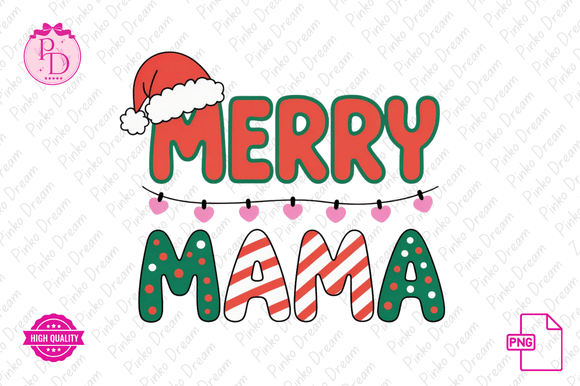 Reviewing Christmas Mama PNG Clipart Sublimation Illustrations