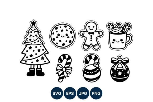 Reviewing Happy Christmas Tree Cookie Gingerbread Illustrations