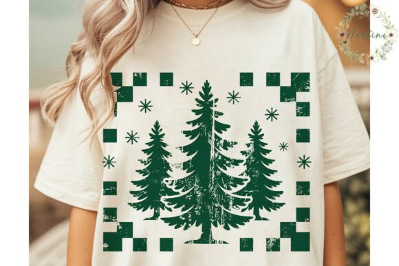Rustic Christmas Trees PNG Clipart & Illustrations