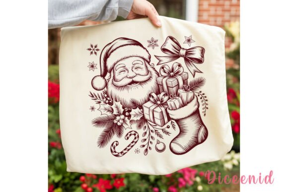 Vintage Christmas Collage PNG Clipart & Illustrations