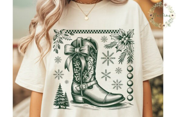 Western Christmas Boot PNG Clipart & Illustrations